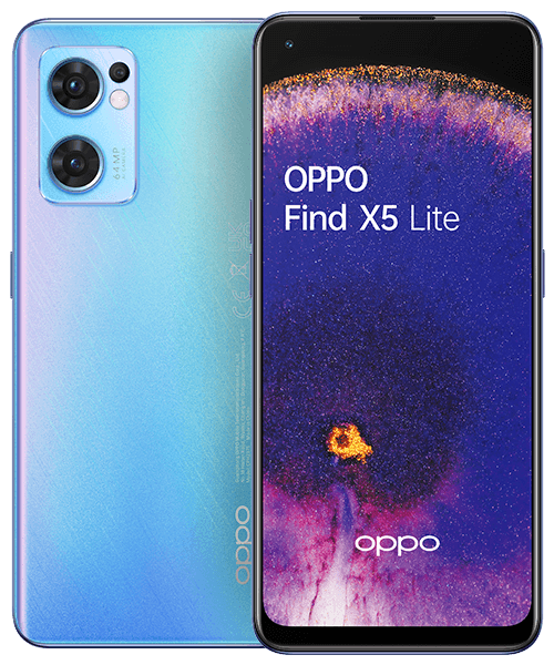 OPPO Find X5 Lite Front-Backansicht