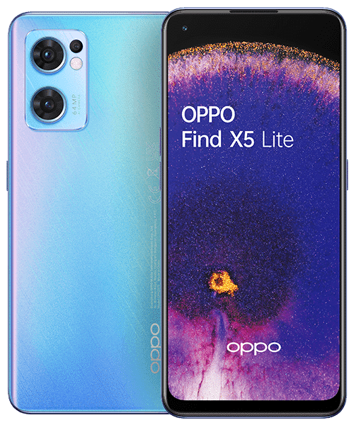 OPPO Find X5 Lite Front-Backansicht