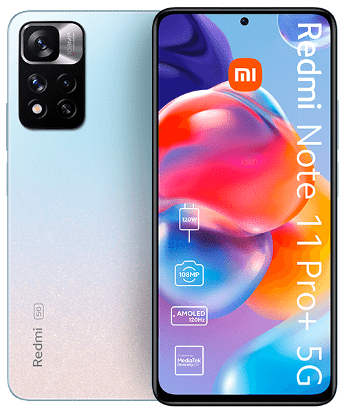 Xiaomi Redmi Note 11 Pro+ 5G Front-Backansicht