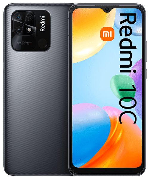 Xiaomi Redmi 10C mit Vertrag günstig bei Sparhandy Xiaomi Redmi 10C Front-Backansicht