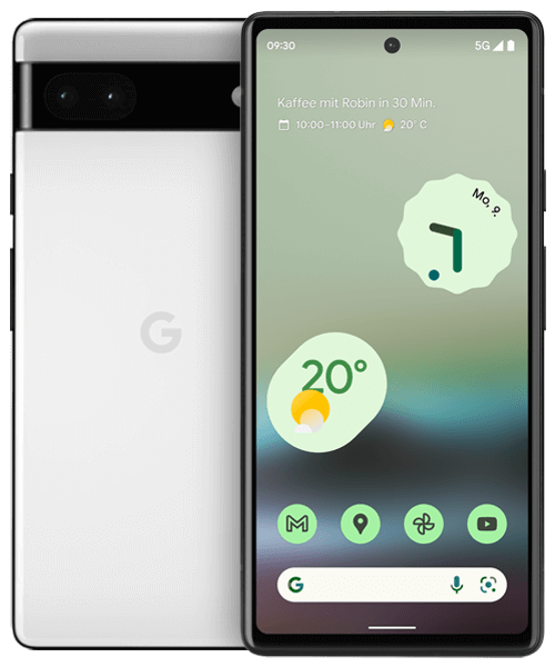 Google Pixel 6a mit Vertrag günstig bei Sparhandy Google Pixel 6a Front-Backansicht