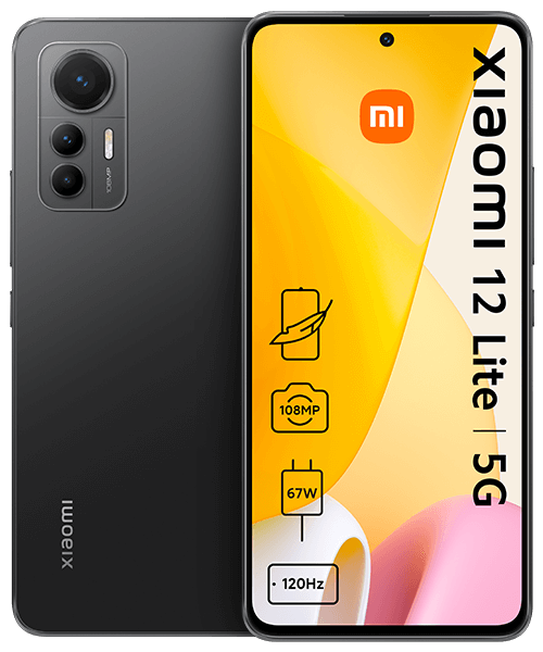 Xiaomi 12 Lite 5G mit Vertrag günstig bei Sparhandy Xiaomi 12 Lite 5G Front-Backansicht