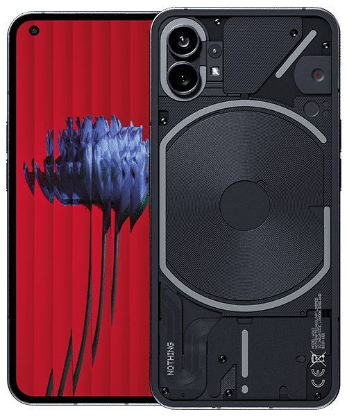 Nothing Phone (1) mit Vertrag günstig bei Sparhandy Nothing Phone (1) Front-Backansicht