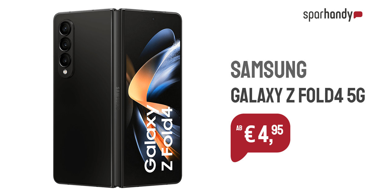Samsung Galaxy Z Fold 4 mit Vertrag Ab € 24,99 mtl. 40 GB Samsung Galaxy Z Fold 4 mit Vertrag Ab € 24,99 mtl. 40 GB