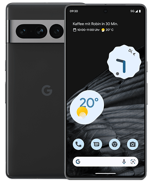 Google Pixel 7 Pro mit Vertrag günstig bei Sparhandy Google Pixel 7 Pro Front-Backansicht