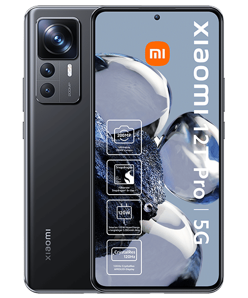 Xiaomi 12T Pro 5G mit Vertrag günstig bei Sparhandy Xiaomi 12T Pro 5G Front-Backansicht