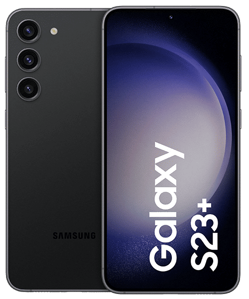 Samsung Galaxy S23+ 5G mit Vertrag günstig bei Sparhandy Samsung Galaxy S23+ 5G Front-Backansicht