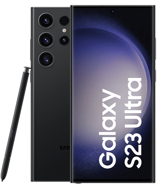 Samsung Galaxy S23 Ultra 5G mit Vertrag günstig bei Sparhandy Samsung Galaxy S23 Ultra 5G Front-Backansicht