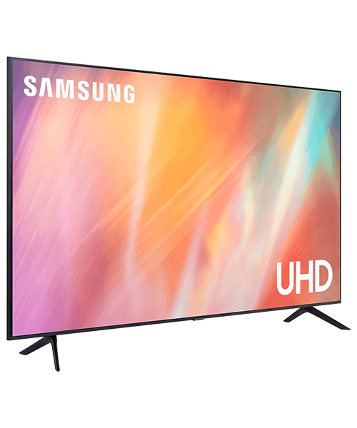 Samsung UE55AU7172U 55 Zoll UHD 4K Smart TV mit Vertrag günstig bei Sparhandy Samsung UE55AU7172U 55 Zoll UHD 4K Smart TV Front-Backansicht