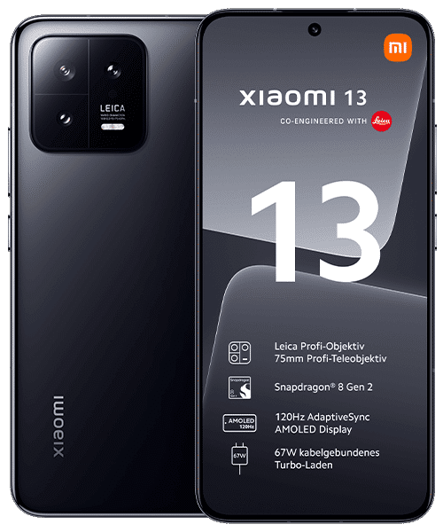 Xiaomi 13 5G Front-Backansicht