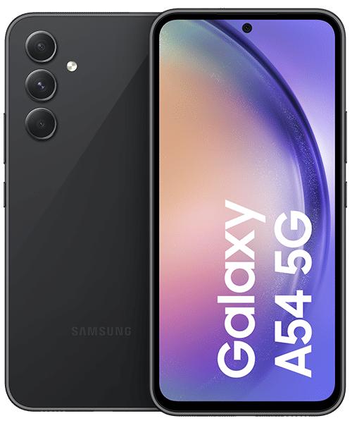Samsung Galaxy A54 5G mit Vertrag günstig bei Sparhandy Samsung Galaxy A54 5G Front-Backansicht