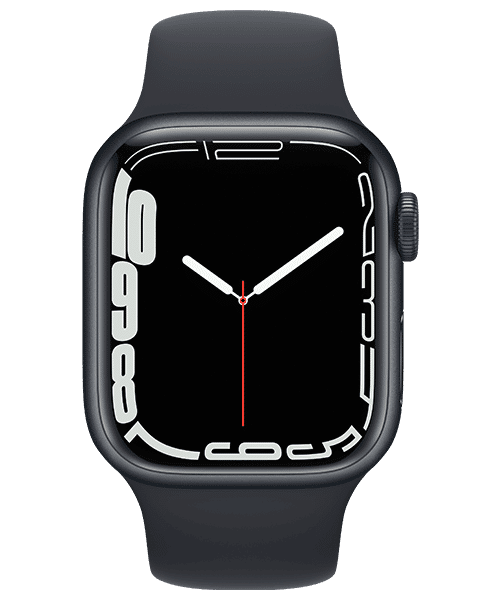 Apple Watch Series 7 mit Vertrag günstig bei Sparhandy Apple Watch Series 7 Front-Backansicht