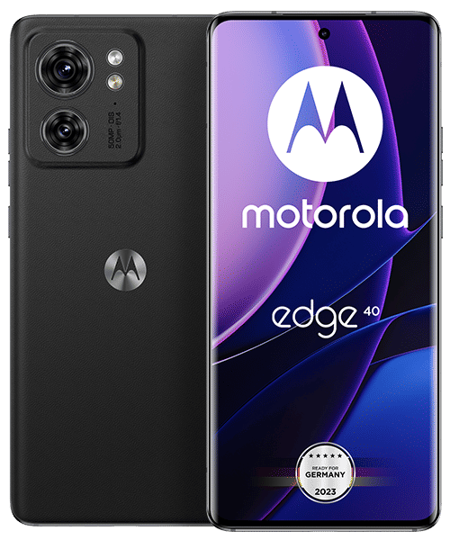 Motorola edge 40 mit Vertrag günstig bei Sparhandy Motorola edge 40 Front-Backansicht
