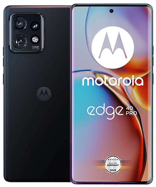 Motorola edge 40 Pro mit Vertrag günstig bei Sparhandy Motorola edge 40 Pro Front-Backansicht